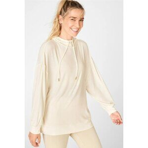 Fabletics Ambrose Rib Long Sleeve Top Size Medium Hoodie Hooded Pullover Womens